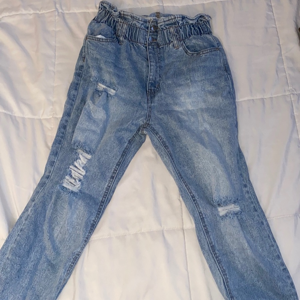 Tinseltown Paperbag High Rise Skinny Jeans